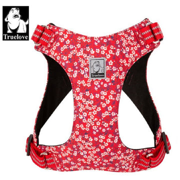 Floral Doggy Harness Red L True Love